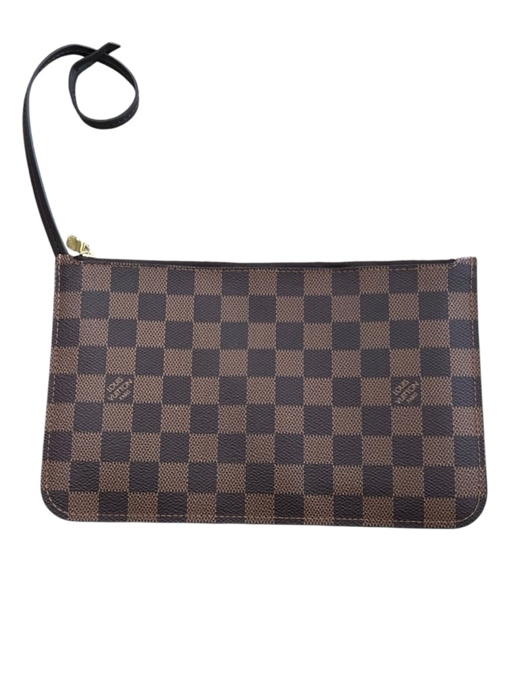 LOUIS VUITTON Damier Ebene Neverfull MM GM Pochette - Picture 1 of 9